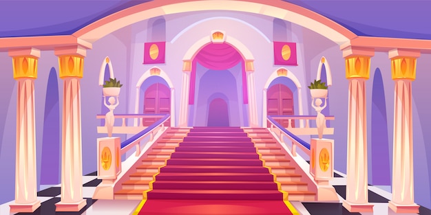 Castle staircase illustration