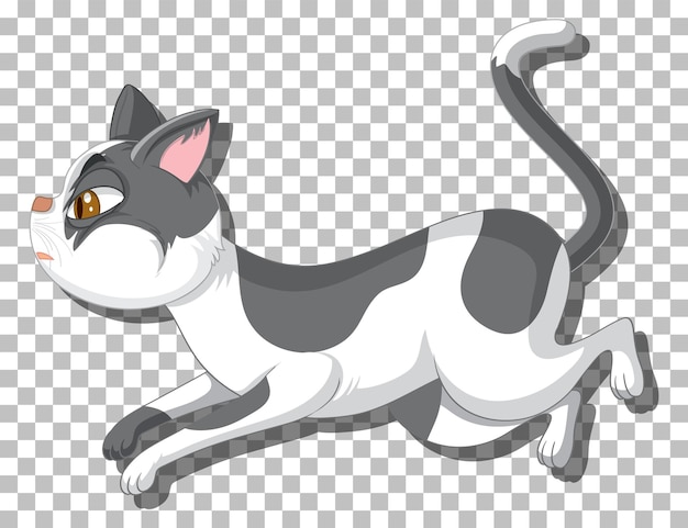 Cat jumping cartoon character