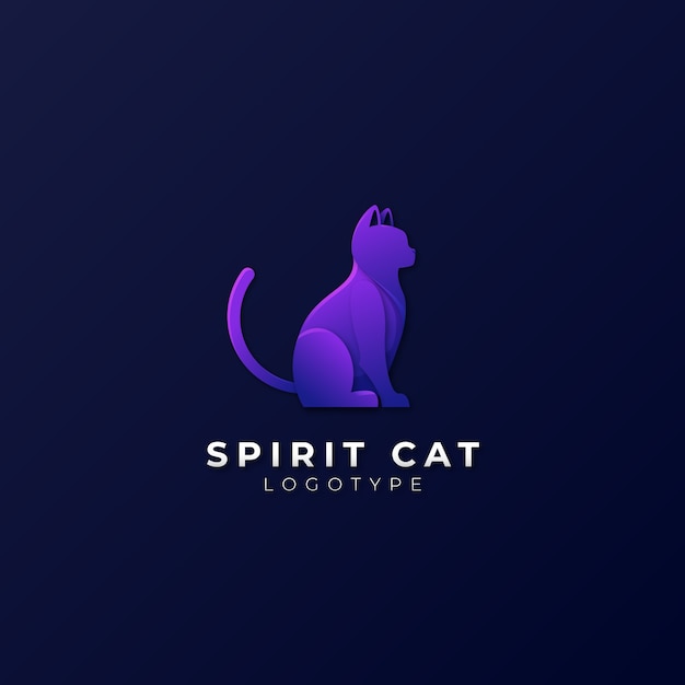 Free Vector cat logo design template