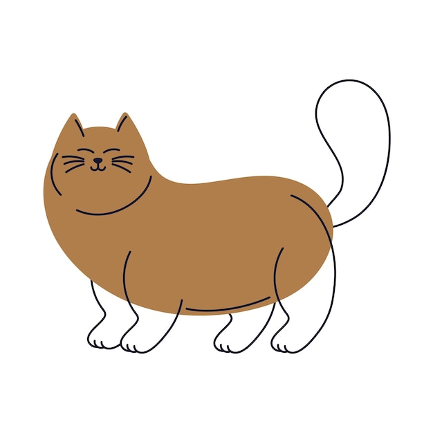 Free Vector cat mascot with spots