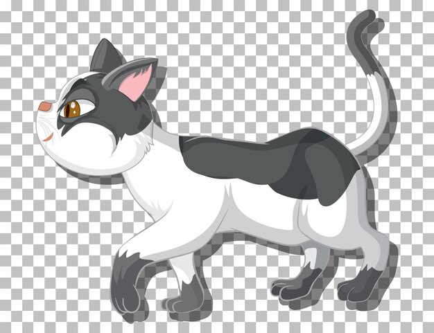 Cat walking cartoon character