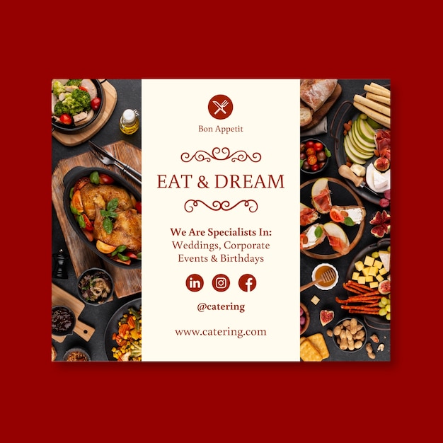 Catering banner template design