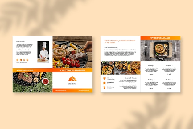 Catering brochure template design