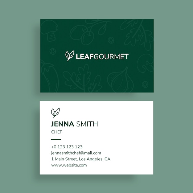 Catering  business card template design