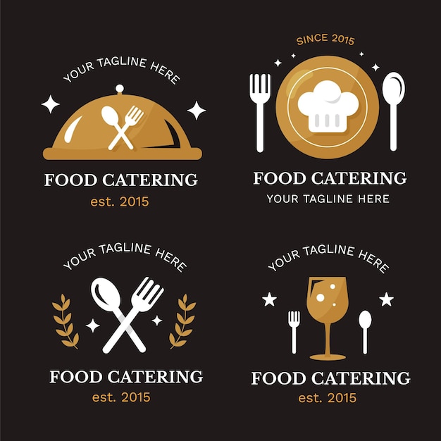 Catering logo template collection