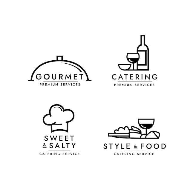 Catering logo template collection