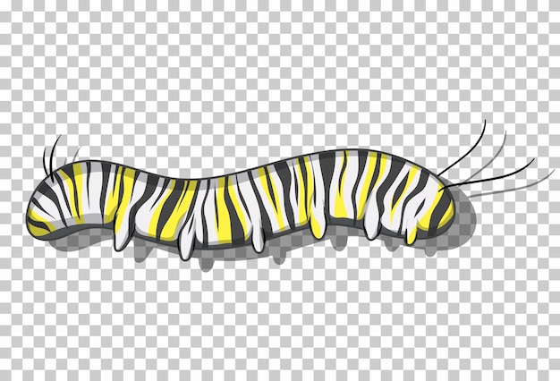 Free vector caterpillar in cartoon style