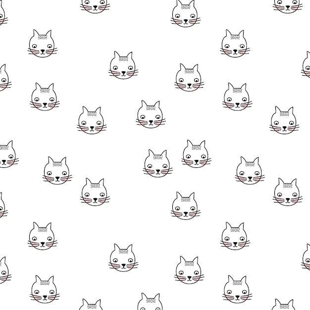 Free vector cats pattern