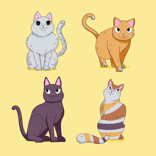 Cats sticker set