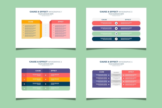 Cause and effect infographic