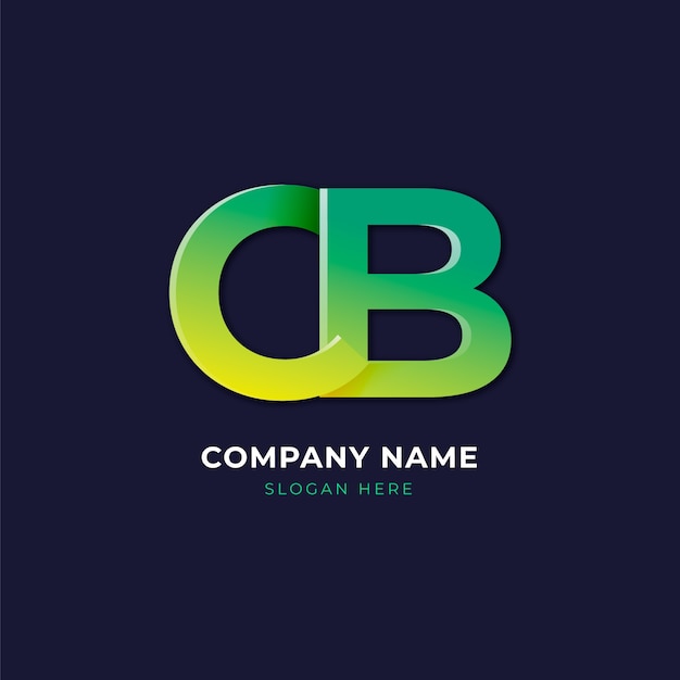 Free vector cb monogram logo design template