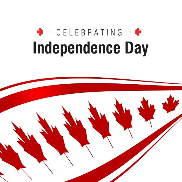 Free Vector celebrating canadian independence day background