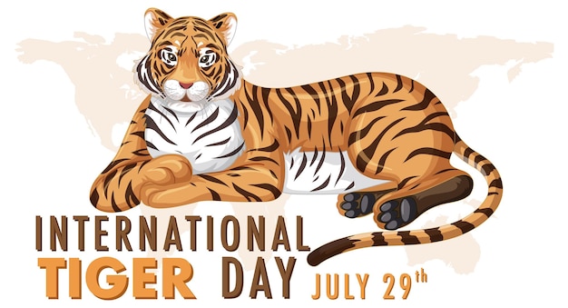 Free Vector celebrating international tiger day illustration