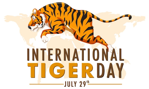 Free Vector celebrating international tiger day illustration