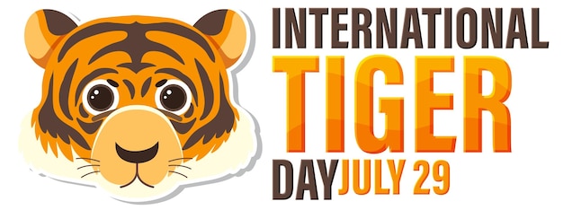 Free Vector celebrating international tiger day