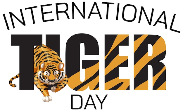 Free Vector celebrating international tiger day