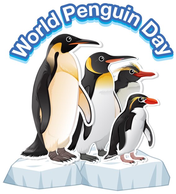 Celebrating World Penguin Day Illustration