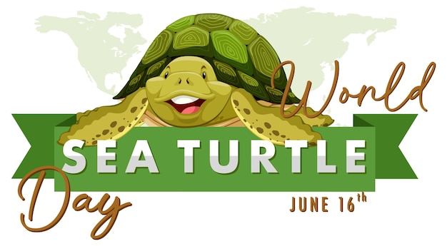 Free Vector celebrating world sea turtle day