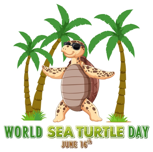 Free Vector celebrating world sea turtle day