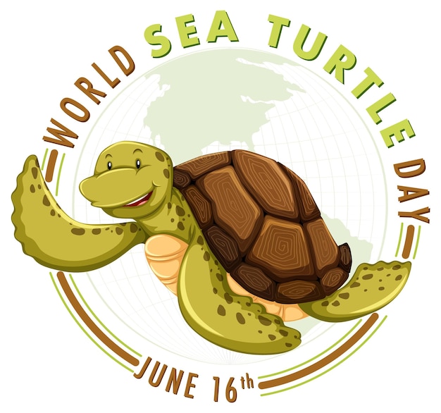 Free Vector celebrating world sea turtle day