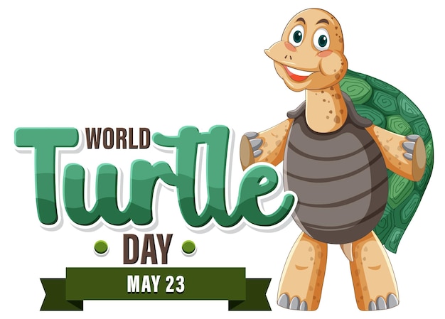 Free Vector celebrating world turtle day illustration