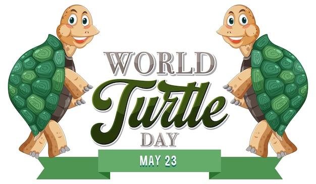 Free Vector celebrating world turtle day illustration