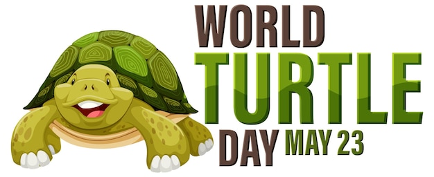 Free Vector celebrating world turtle day illustration