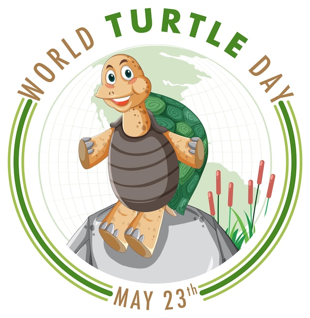 Free Vector celebrating world turtle day illustration