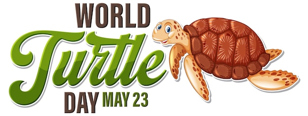 Free Vector celebrating world turtle day illustration