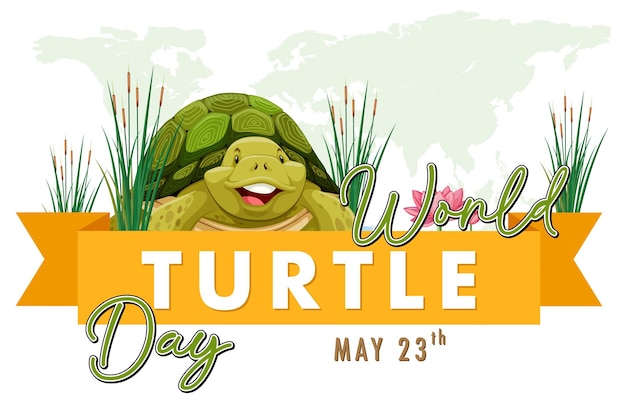 Free Vector celebrating world turtle day illustration