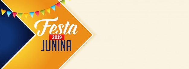 Celebration banner for festa junina festival