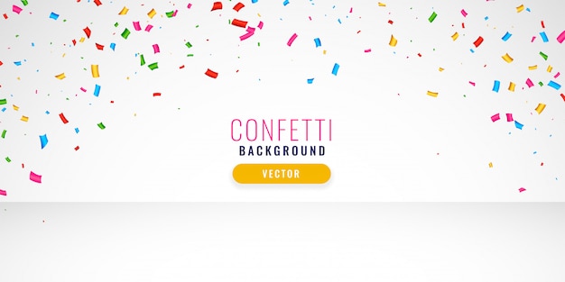 Free Vector celebration confetti background design banner