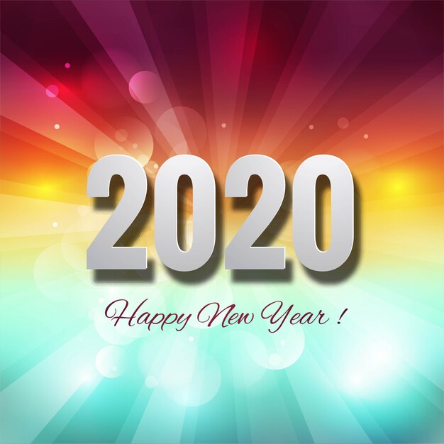 Celebration new year 2020 colorful creative 