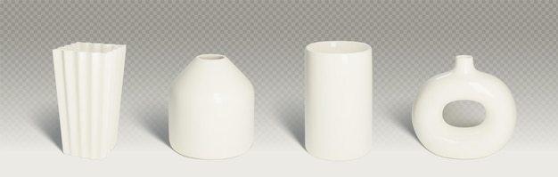 Free Vector ceramic vase for flowers realistic 3d vector