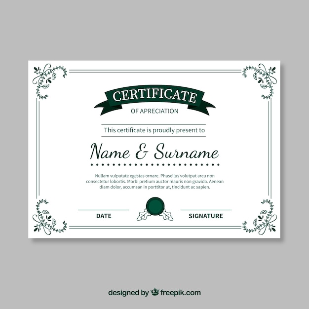 Certificate of appreciation design