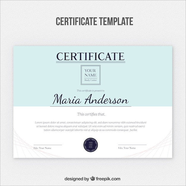 Certificate of appreciation in two colors 