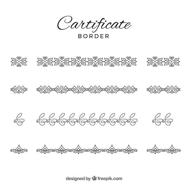 Free vector certificate border with ornamentation