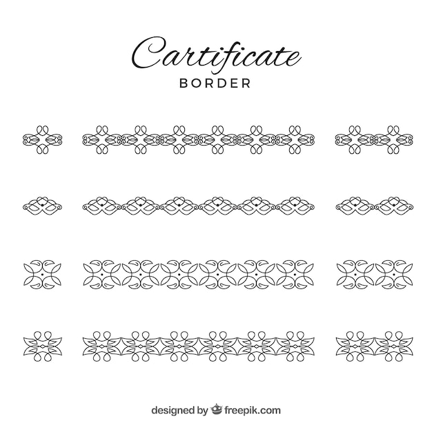 Certificate border with ornamentation