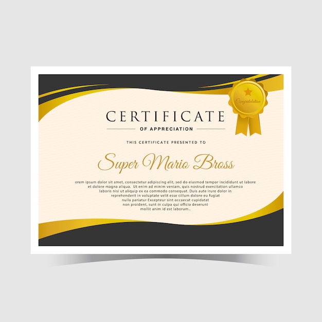 Certificate template design