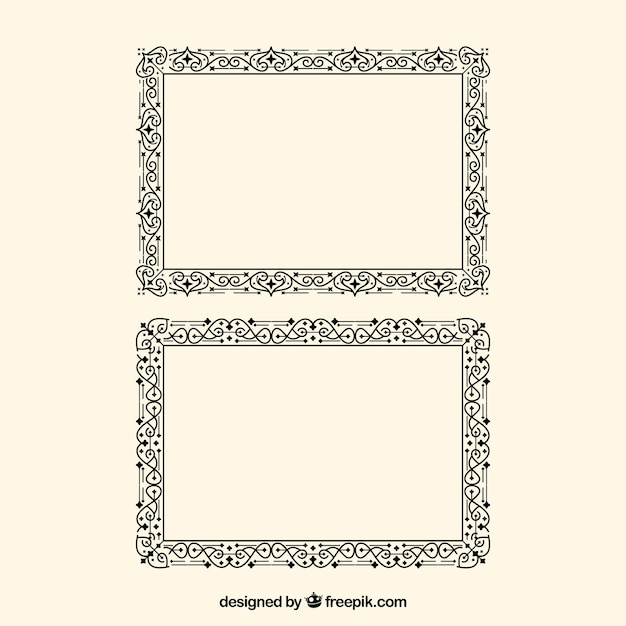 Certificate template with ornamental border