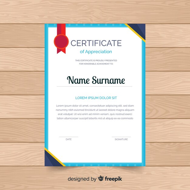 Certificate template