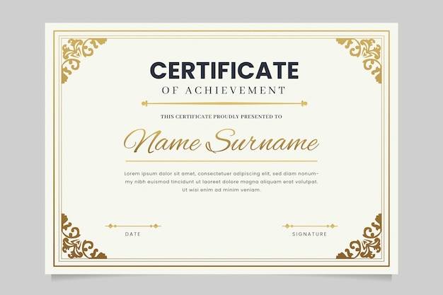 Certificate template