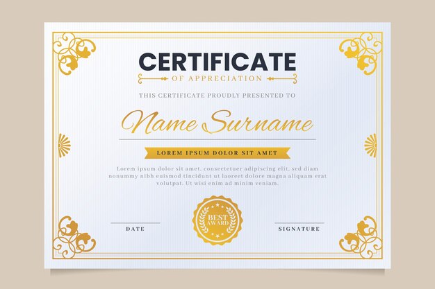 Certificate template