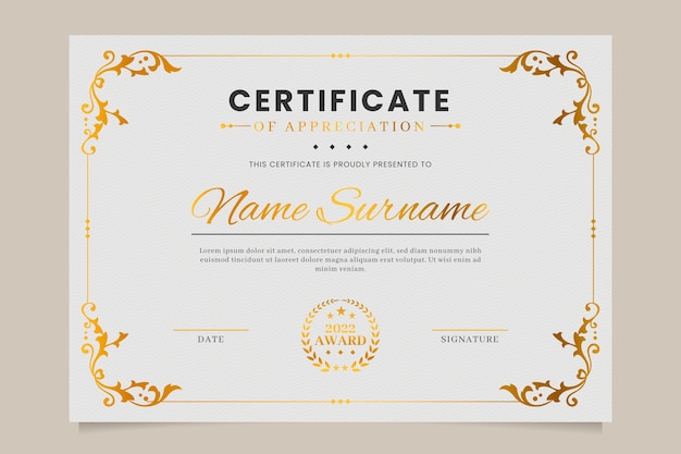 Certificate template