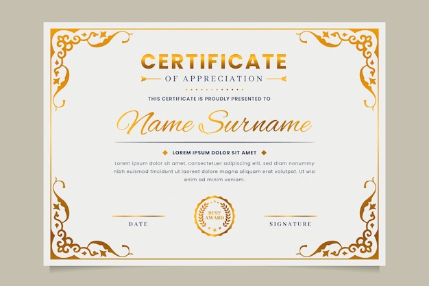 Certificate template