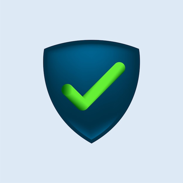 Free vector certified safety shield logo modern element for cyber security