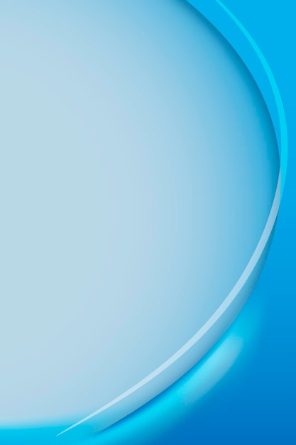 Free vector cerulean blue curve frame template vector