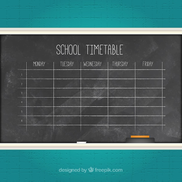 Chalk school timtable