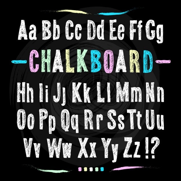 Chalkboard style typography desing