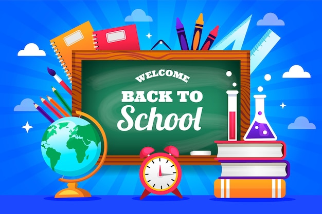 Chalkboard with back to school lettering background